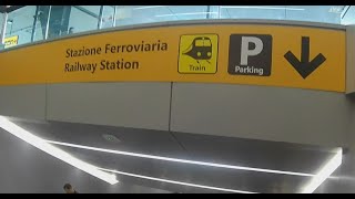 Walkthrough Landing at Rome–Fiumicino FCO to Leonardo Express Train to Termini [upl. by Diandra740]