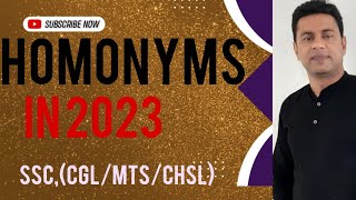 Homonyms in SSC CGL MTS CHSL ampSSCGD Homonyms ampHomophones Homonyms SSC 2023 [upl. by Attenev]