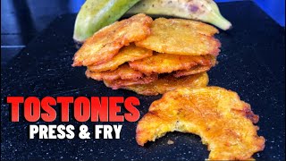 HOW TO MAKE THE CRISPIEST FRIED PLANTAINS  TOSTONES  Hawt Chef [upl. by Odranreb]