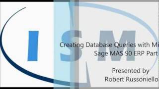 Creating Database Queries with Microsoft Excel amp Sage MAS 90 ERP Part 1 [upl. by Bar]