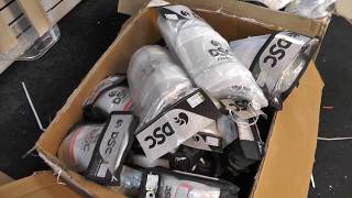 DSC BATTING PADS GLOVES AND DUFFLE BAG UNBOXING REVIEW [upl. by Blase987]