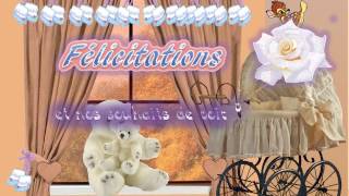 NAISSANCE FELICITATIONS cartes virtuelles [upl. by Janka39]