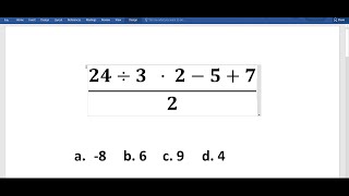 24 divided by 3 times 2 minus 5  7 all over 2 mukhang simple lang but marami ang nagkakamali [upl. by Myrle]