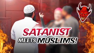 😈🔥 Satanist meets Muslims and Shocks them with her faith❗UK 🇬🇧 [upl. by Nylauqcaj]