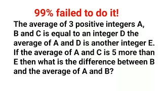 Literally 90 failed to solve this nice word problem Can you do it wordproblem [upl. by Dahraf]