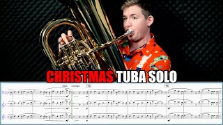 CHRISTMAS TUBA SOLO quotO Holy Nightquot by Adolphe Adam 2 VERSIONS Sheet Music Play Along [upl. by Donald]