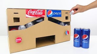 How to Make Pepsi Coca Cola Vending Machine from Cardboard [upl. by Ayocat711]