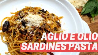 AGLIO E OLIO  SARDINES PASTA [upl. by Pyotr]