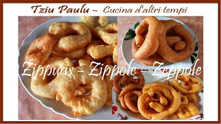 Zippuas  Zippole Zeppole sarde tonde e lunghe  dolci di carnevale fritti  Cucina daltri tempi [upl. by Geffner]