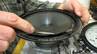 SPEAKER REPAIR  HOW TO REFOAM YOUR WOOFER with NEW SPEAKER SURROUNDS [upl. by Yanaj371]