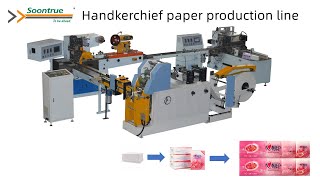 handkerchief paper folding machine and pocket tissue packing machine [upl. by Kile]