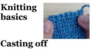 Knitting basics  casting off for left handed [upl. by Alix681]