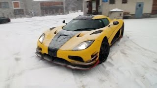 Koenigsegg Agera RS quotMLquot Conquers Winter in the Swiss Alps [upl. by Atires]