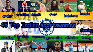 45 Top Indian Women Athletes and Professional Sports players  List of Sportswomen in India [upl. by Gruver]