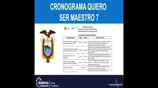 Cronograma QSM 7 Quiero Ser Maestro 7 – Actualizado httpsaelyexcomx21 [upl. by Inva403]