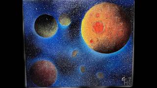 quotPockmarked planet quot Space Spraypaint Art [upl. by Tacita]