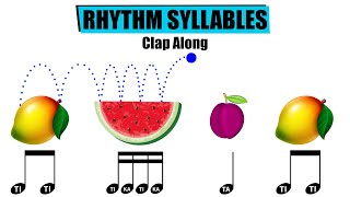 Musical Fruits  Rhythm Syllables ClapAlong [upl. by Dranyar]