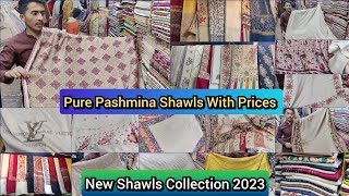 Kashmiri Shawls New Variety 2023  pure pashmina shawls  kani shawls  liberty market lahore [upl. by Nolyd273]