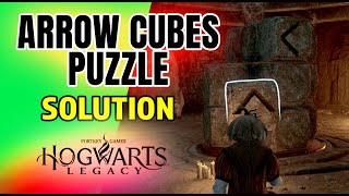 How to solve Arrow Cubes Stone Pillars Cave Puzzle  Hogwarts Legacy [upl. by Yoong]