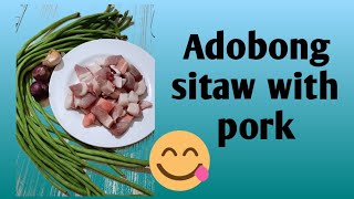 Adobong Sitaw with pork food cooking [upl. by Ihsir]