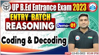 BEd Entrance Exam 2023  Coding amp Decoding  Reasoning For BEd  BEd Entrance Demo Classes 01 [upl. by Silsby]