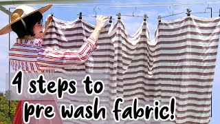 HOW to prewashing your fabric before sewing in 4 steps so you dont ruin all your hard work [upl. by Katt]