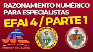 RAZONAMIENTO NUMÉRICO EFAI 4  ESMIL ESFORSE ESPECIALISTAS [upl. by Anifesoj]