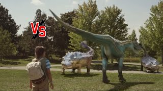 Euoplocephalus Vs AlbertosaurusDromaeosaurus And Microraptor  Dino Dana 2017 [upl. by Deck926]