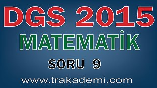 Dgs 2015 Matematik Soruları Benzer Soru 09 [upl. by Llacam]