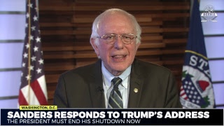 Bernie Sanders Responds to Trumps Oval Office Address [upl. by Naltiac80]