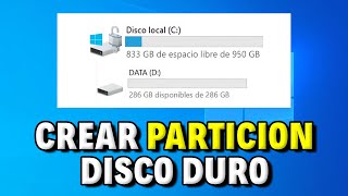 Cómo PARTICIONAR un DISCO DURO en Windows 10 [upl. by Hannaj152]