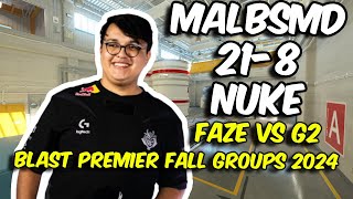 G2 malbsMd 218 vs FaZe Nuke BLAST Premier Fall Groups 2024 cs2 pov [upl. by Ahseet949]