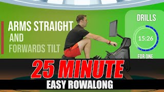 25 minute Rowing Workout  Easy Row with Technique Drills [upl. by Kriste495]