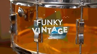 Funky Vintage Ludwig Vistalite Snare Drum  Reverb Demo Video [upl. by Yllut837]