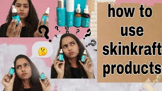 How to use SKINKRAFTbright serum amp night serum products in hindi [upl. by Fanning890]