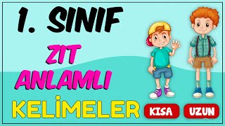 1 SINIF ZIT ANLAMLI KELİMELER KONU ANLATIMI [upl. by Allista]