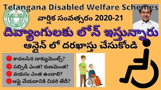 How to Loan Apply for Handicapped Person  Physical Handicap Loan Scheme in Telangana 202021 [upl. by Platas]