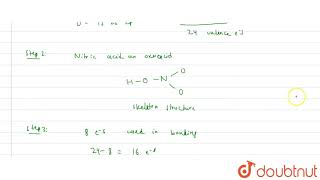 Draw the Lewis structure of nitric acid HNO3 [upl. by Adnofal376]