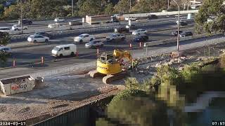 Warringah Freeway Upgrade time lapse  Wednesday 17 July 2024 [upl. by Nosinned]