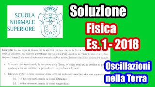 Oscillazioni nella Terra  Soluzione SNS Fisica 20181 [upl. by Zoba]