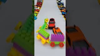 Bronco Jeep Vs Train Blocks automobile police hotwheels [upl. by Ellene]