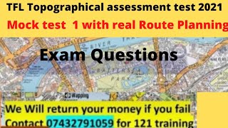 TFL topographical assessment 2022Mock test 1 with Real route planning exam questions [upl. by Lynden999]