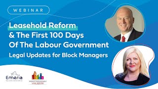 Leasehold Reform amp The First 100 Days Of The Labour Government  Legal Updates for Block Managers [upl. by Aikam]