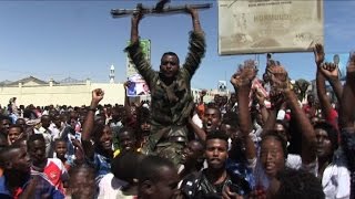 Somalis celebrate after exPM elected president [upl. by Pansie655]