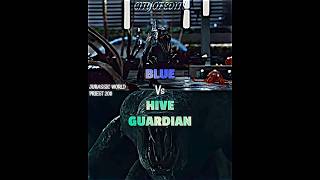 Blue vs Hive Guardian jurassicworld priest2011 vsedit vsbattle jurassicworlddominion wisedit [upl. by Lladnyk]