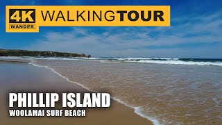 Woolamai Surf Beach Walking Tour in Phillip Island Australia 4K 60fps [upl. by Znerol]