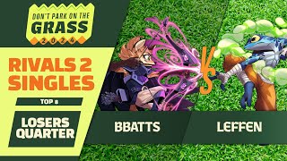 Bbatts Fleet vs Leffen Ranno  DPG 2024  Rivals of Aether 2 Losers Quarters Top 8 [upl. by Aziza]