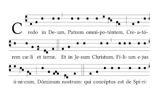 Apostles Creed in Latin  Gregorian Chant  Symbolum Apostolorum [upl. by Eppes]