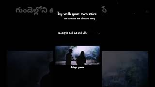 try with your own voice em annavo em vinnano song Karaoke [upl. by Lertnahs]