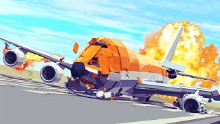 Satisfying Airplane Crashes 9 😱 Besiege [upl. by Yecnahc]